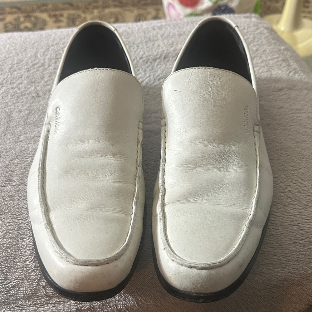 Calvin Klein Leather Slip-On Shoes 11 - shoes have scuffs need white polish